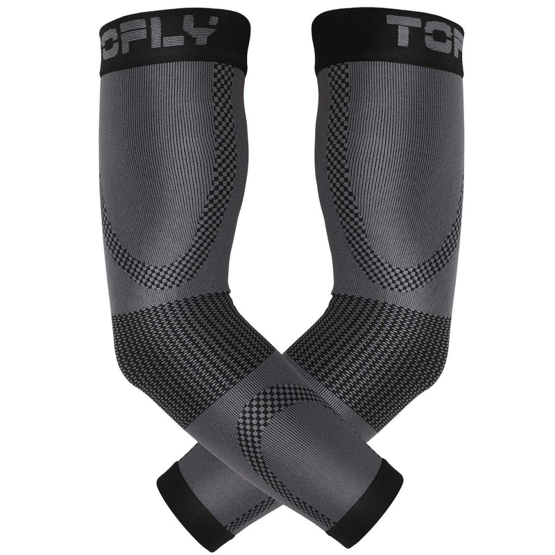 TOFLY® Compression Arm Sleeve, 1 Pair for Unisex, 20-30mmHg Graduated Compression Elbow Sleeve for Recovery, Pain Relief, Supports Muscles & Joints, Tennis Elbow & Golfers Brace, Edema, Swelling XXL Black - BeesActive Australia