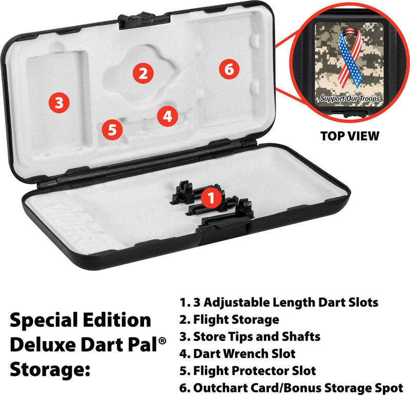 [AUSTRALIA] - Fat Cat Support Our Troops Steel Tip Darts with Storage/Travel Case, 23 Grams 