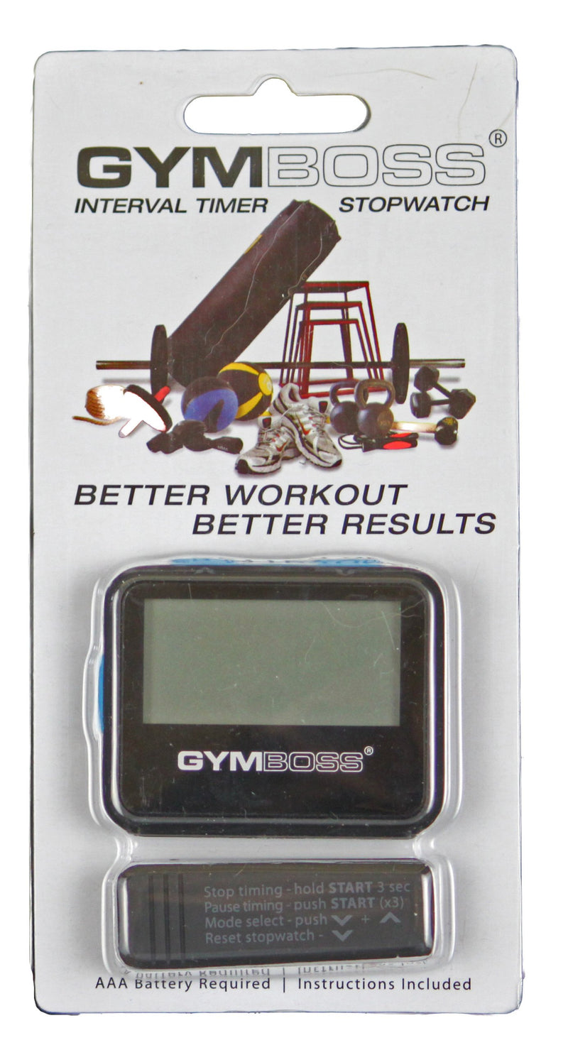 Gymboss Interval Timer and Stopwatch - Black/Blue SOFTCOAT - BeesActive Australia