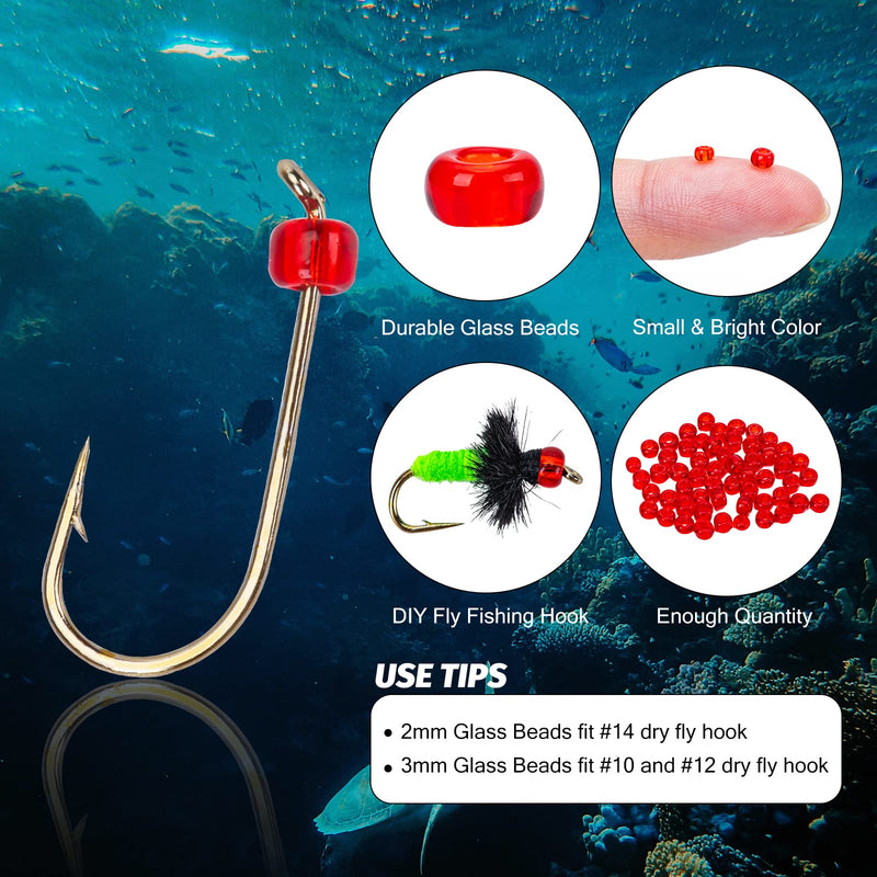 Goture 120PCS Fly Barb Fishing Hooks with Magnetic Components Box – High Carbon Steel Fly Tying Fishing Hooks Kit … 400pcs glass beads & 120pcs dry hooks with box - BeesActive Australia