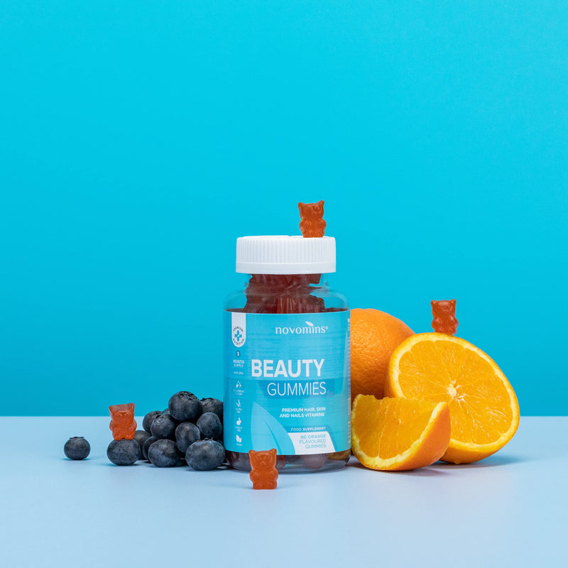 Hair Gummies for Hair Growth - Chewable Hair Vitamins - Biotin - Vegan - Skin Hair Nail Vitamins for Women & Men by Novomins - BeesActive Australia