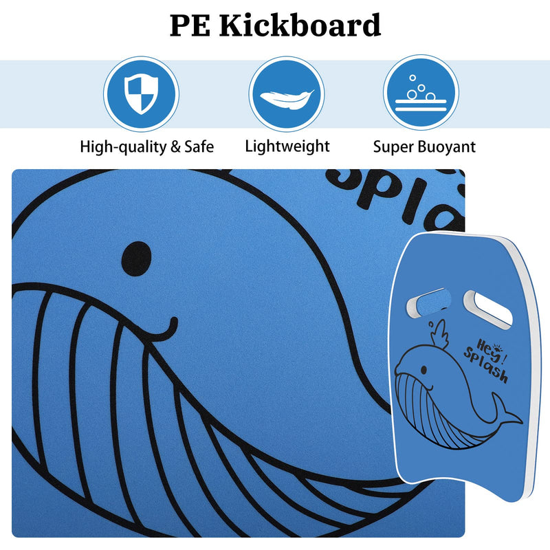 HeySplash Swim Kickboard for Kids, Swimming Training Kickboard, Cute Pattern Swim Training Aid for Children, Pool Exercise Equipments for Beginning Swimmers Safety Swim Board Auxiliary Whale Blue - BeesActive Australia