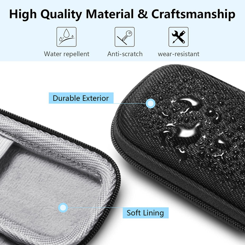 Fintie Carrying Case for Kardia Mobile and Kardia Mobile 6L EKG Device Heart Monitor - Protective Hard EVA Shockproof Storage Portable Travel Cover Bag with Pill Organizer Black - BeesActive Australia
