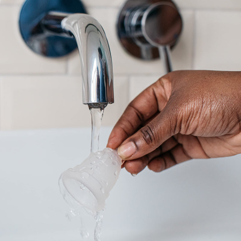 Mooncup® The Original Silicone Menstrual Cup - Size B, Reusable Soft Silicone Period Cup for Those Under 30/Not Given Birth Vaginally. Sustainable, Eco Friendly, Hypoallergenic & Great for Heavy Periods. Organic Cotton Bag Included. - BeesActive Australia