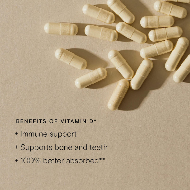 Wild Nutrition Food Grown� Vitamin D Supplements | Supports Muscle, Bone, and Immune Support | Vitamin D 1000iu Supplement | Naturally Sourced Ingredients | High Strength Vitamin D | 30 Capsules - BeesActive Australia