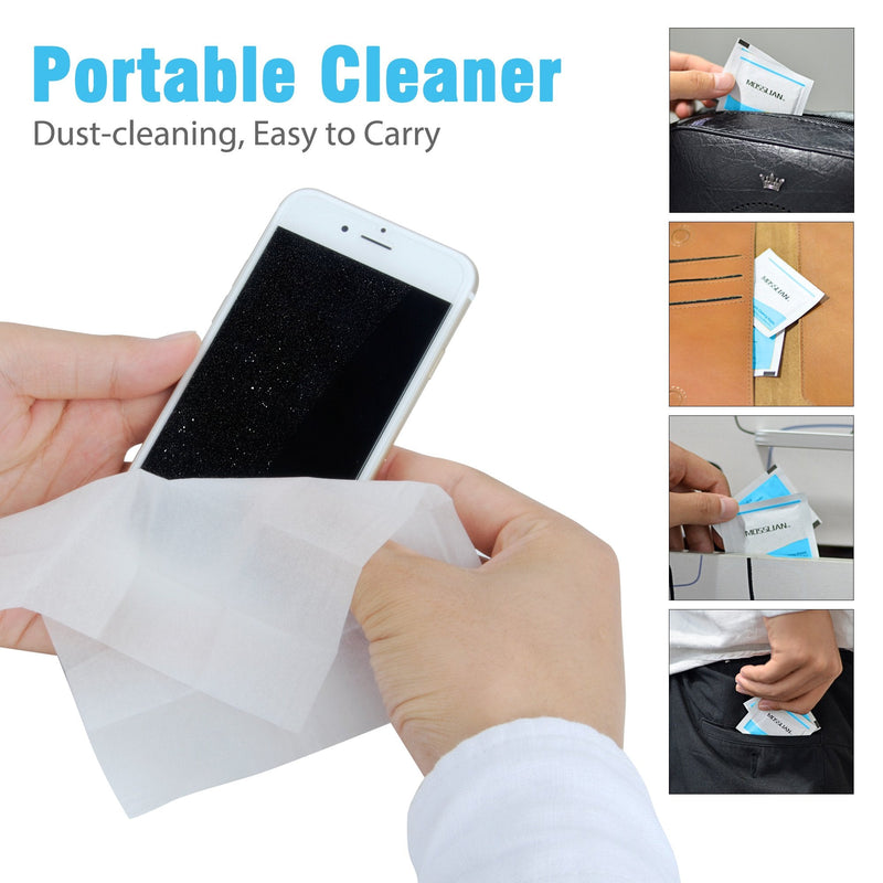 Pre-Moistened Screen Wipes MOSSLIAN Lens Wipes for Glasses, Smartphone, iPhone, Screens and Other Delicate Surfaces (Blue) Blue - BeesActive Australia