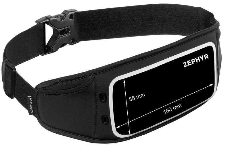 [AUSTRALIA] - Sporteer Zephyr Slim Running Belt - Compatible with iPhone 12 Pro Max, 11 Pro Max, 12, 11, 11 Pro, Xs Max, Galaxy S20+, S20, S10+, S10, Note 10+, Note 10, S9, S9+, Pixel, and MANY More Phones & Cases 