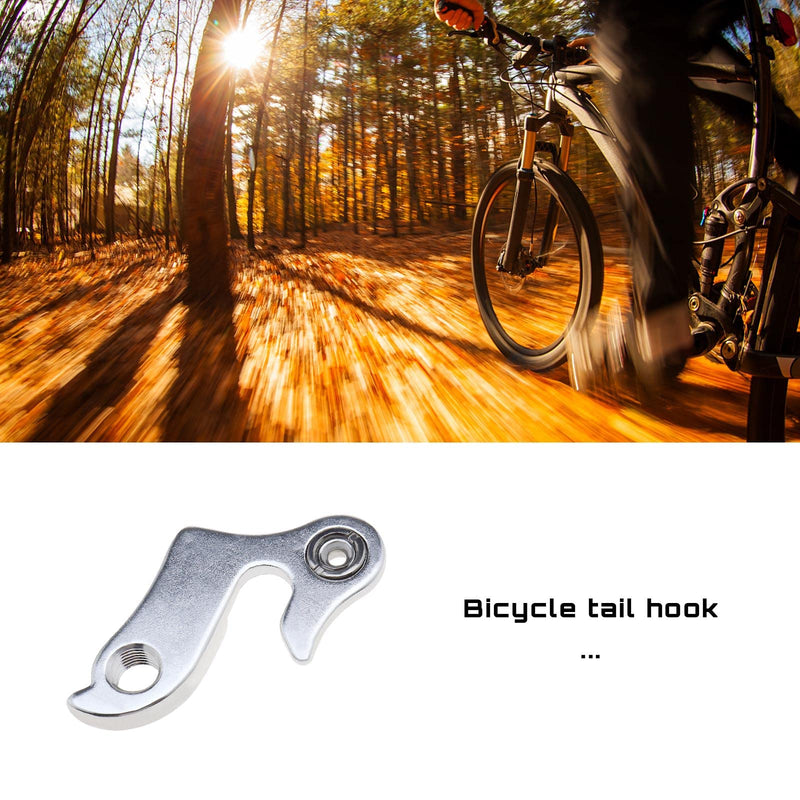 2pcs Bike Rear Gear Mech Derailleur Hanger Hook Drop Out Adapter with Screw Silver Aluminum Alloy Bike Tail Hook Dropout Frame for Mountain Bike - BeesActive Australia