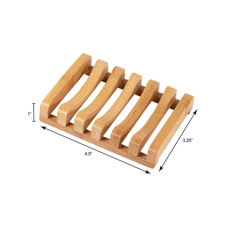Bamboo Naturals Bar Soap Dish for Kitchen or Bathroom, Mildew and Odor Resistant - BeesActive Australia