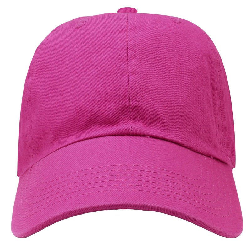 Falari Classic Baseball Cap Dad Hat 100% Cotton Soft Adjustable Size One Size Fuchsia - BeesActive Australia