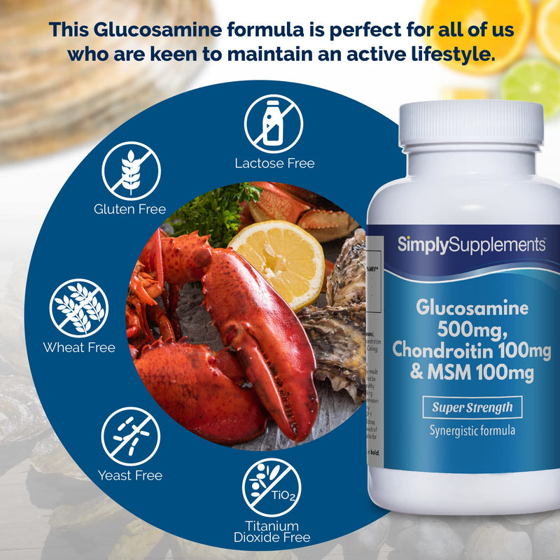 Glucosamine, Chondroitin & MSM | Comprehensive Formula to Support an Active Lifestyle | 120 Tablets | Manufactured in The UK - BeesActive Australia
