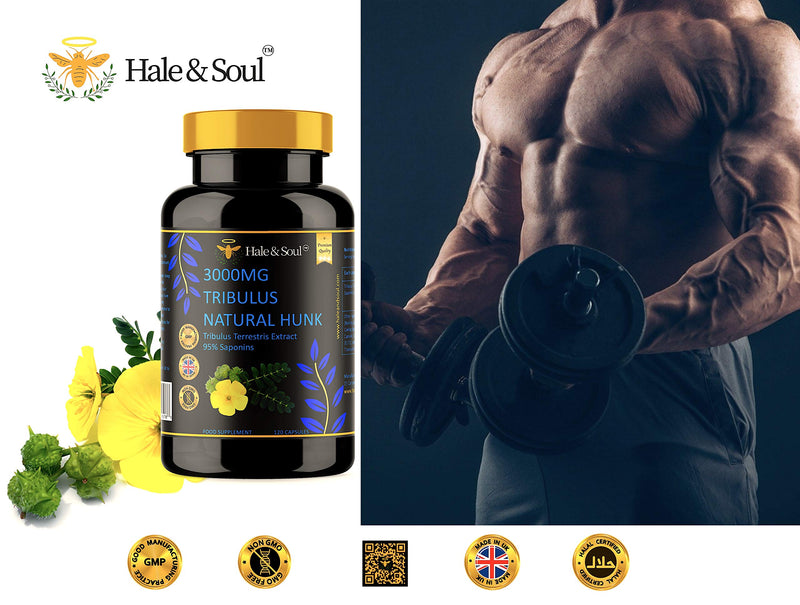 Hale & Soul Tribulus Terrestris, 1500mg Capsules, 120 Easy Swallow Capsules, Made in UK, GMP Standards - BeesActive Australia