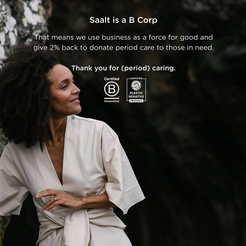 Saalt Soft Menstrual Cup - Super Soft and Flexible - Best Sensitive Cup - Wear for 12 Hours - Made in USA (Grey, Regular) Grey - BeesActive Australia