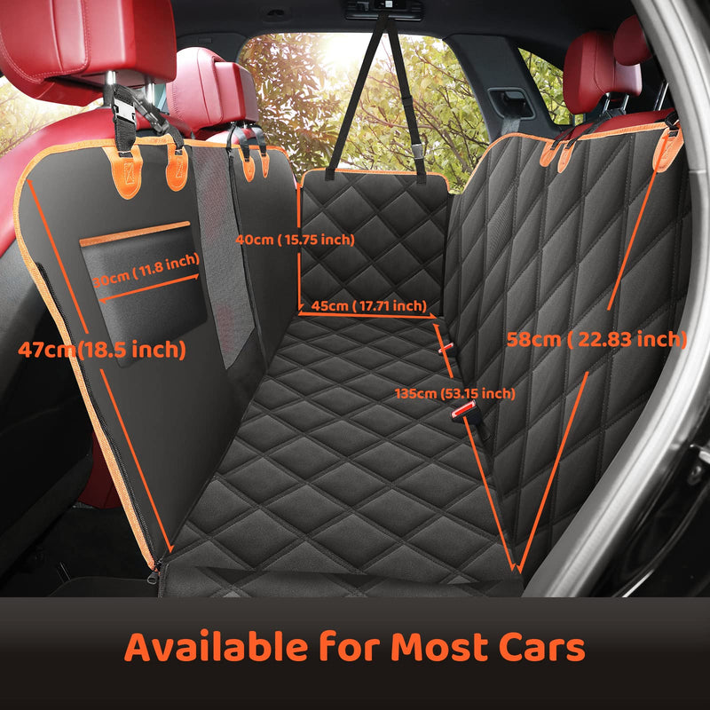 KYG Dog Car Seat Cover 100% Waterproof Car Seat Cover for Back Seat with Mesh Visual Window Car Seat Protector for Dogs Durable Nonslip Dog Hammock for Universal Cars Trucks and SUVs - BeesActive Australia