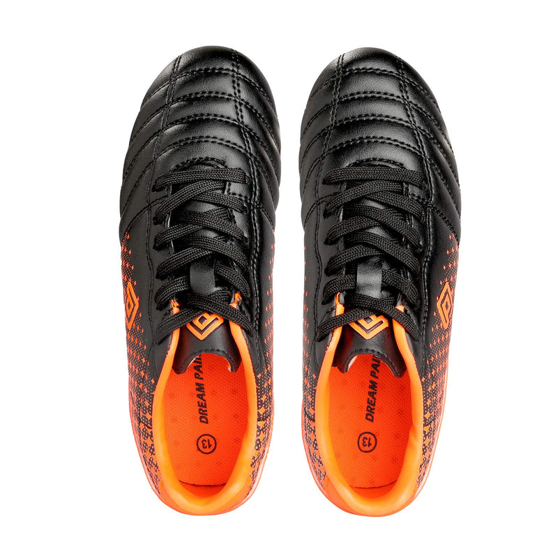 DREAM PAIRS Boys Girls Outdoor Football Shoes Soccer Cleats 10 Toddler Black/Orange - BeesActive Australia