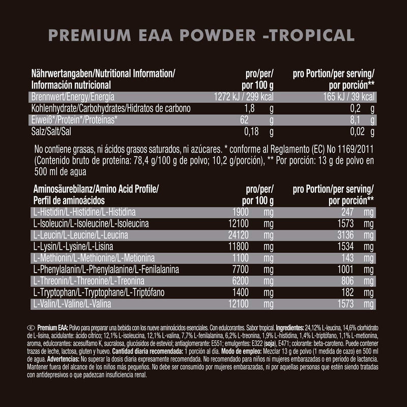 (New!) WEIDER Premium EAA Zero Powder 325 g (25 Servings), Tropical, All 9 Essential Amino Acids,31571 - BeesActive Australia