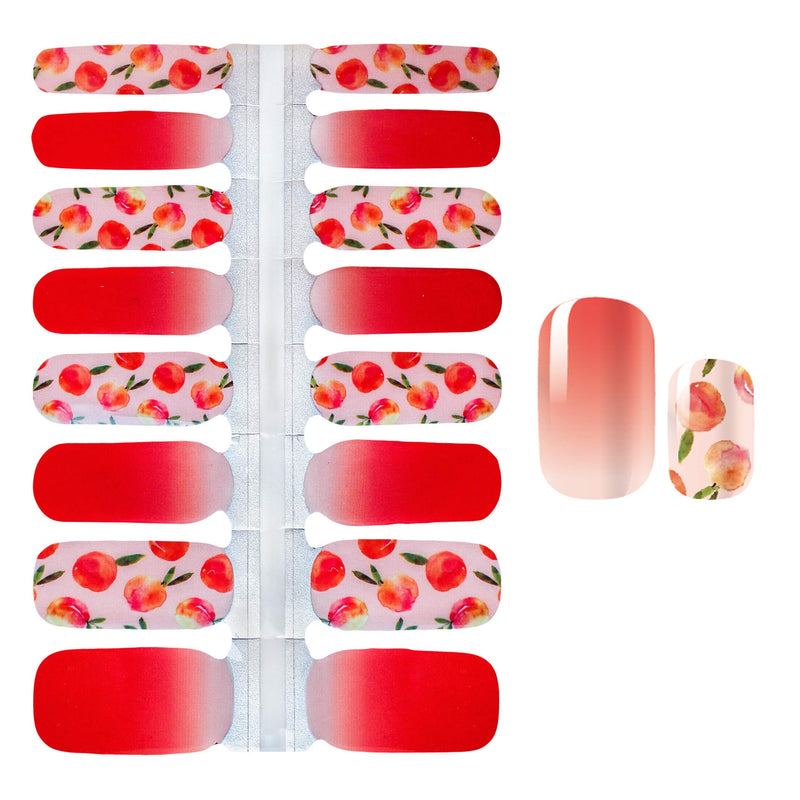 SILPECWEE 5 Sheets Adhesive Nail Polish Stickers Strips with 1Pc Nail File Flower Design Full Wraps Nail Art Decals Manicure Accessories NO1 - BeesActive Australia