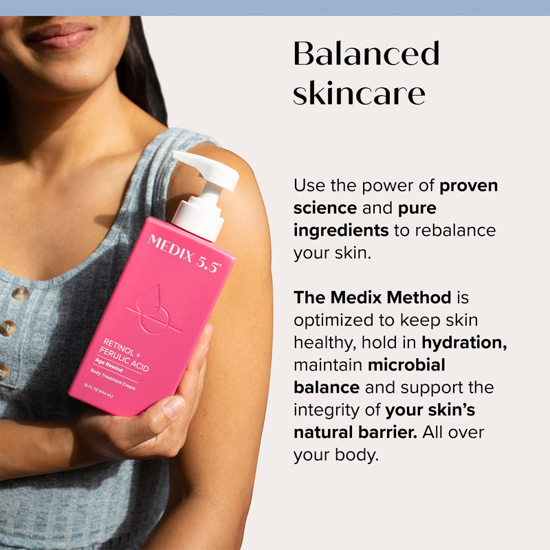 Medix 5.5 Retinol Body Lotion Firming Moisturizer | Crepey Skin Care Treatment | Retinol Body Cream | Retinol Cream Targets Look Of Crepe Skin, Wrinkles, Sagging Skin, & Sun Damaged Skin, 15 Fl Oz 15.00 Fl Oz (Pack of 1) - BeesActive Australia