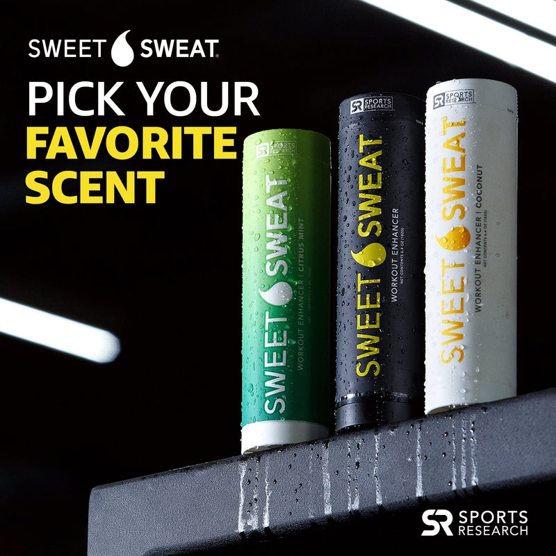 Sports Research Sweet Sweat Gel Stick Easy to Apply Workout Enhancer for Belly, Thigh, Arm, and Body - Increase Core Temp for Adult Women and Men - Fit Gel to Sweat More During Workout (6.4 Oz) Cocounut - BeesActive Australia