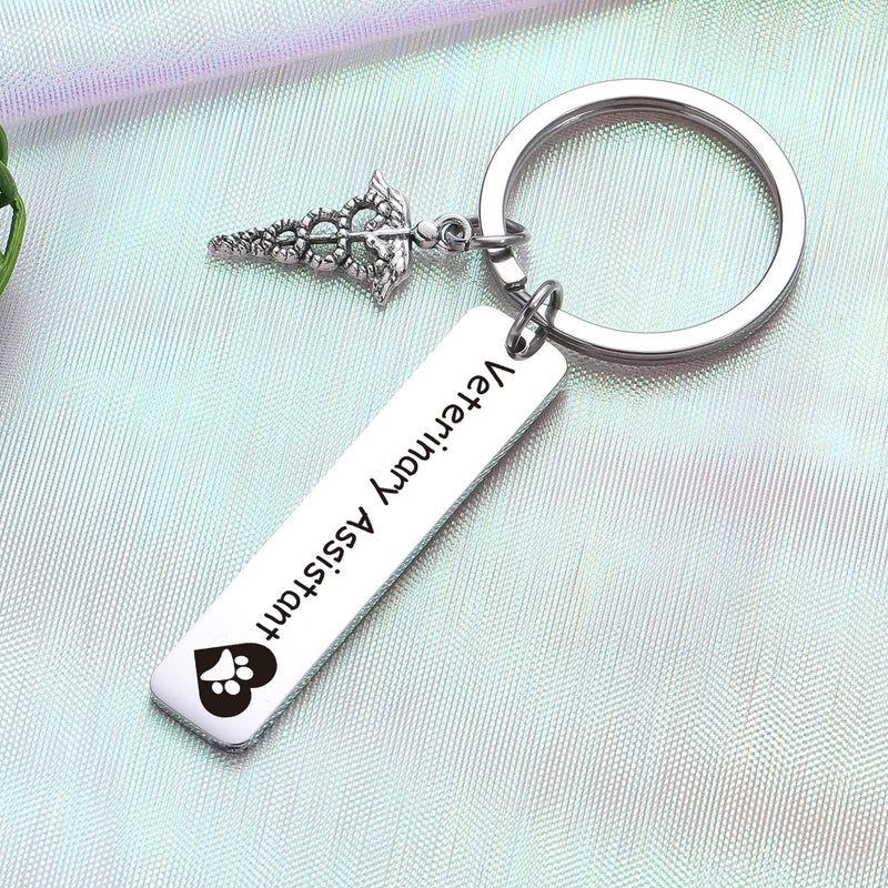 ZQEOU VET Keyring Veterinarian Assistant Keychain For Coworker Gift VET Tech Keychain Veterinarian Assistant Thank You Gift 1 Standard - BeesActive Australia