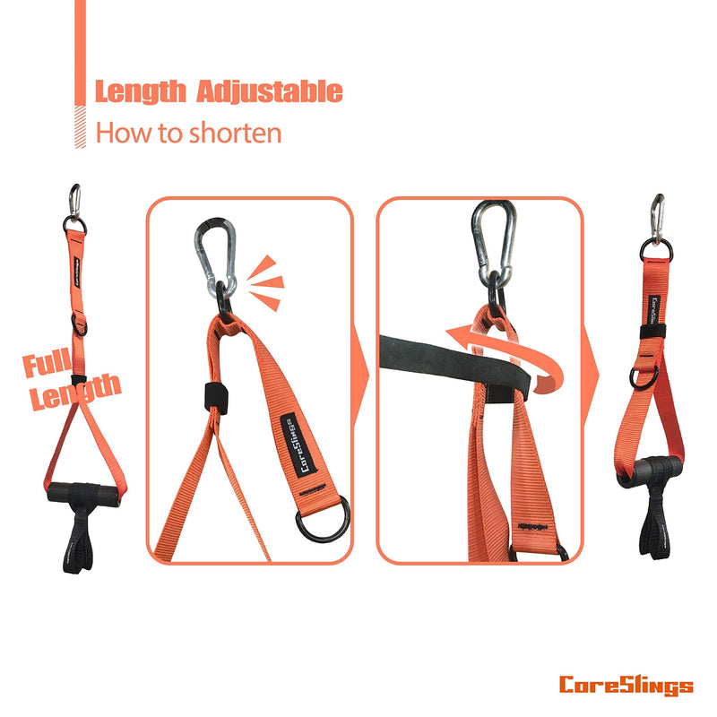 CoreSlings Cable Exercise Handles with Finger Straps for gripping Forearm Strength Training, Workout Handles Cable attachments for Gym, Resistance Bands Handles. Orange - BeesActive Australia