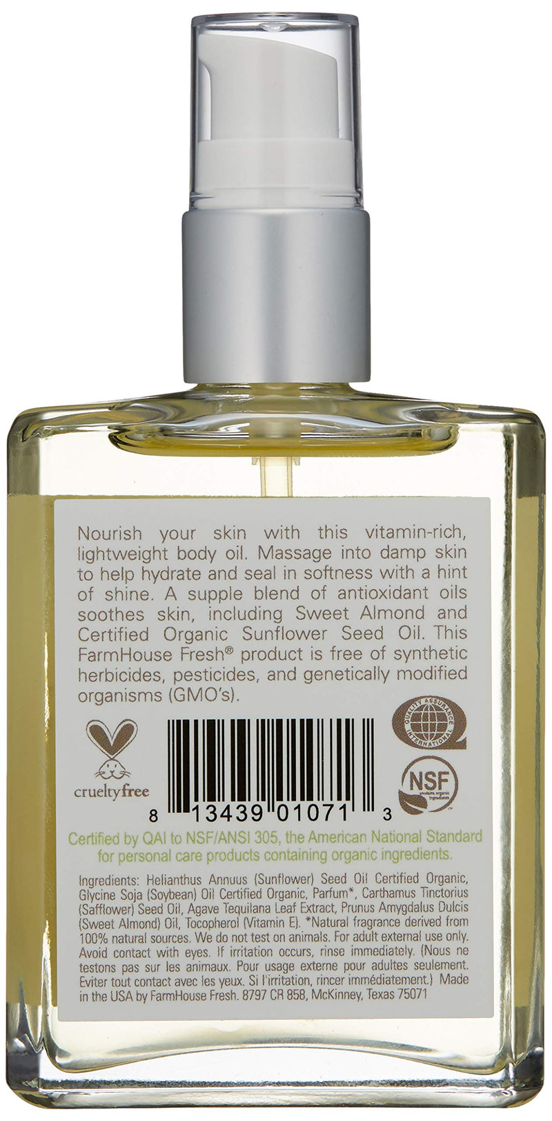 FarmHouse Fresh Blushing Agave Body Oil, Berry, 4 Fl Oz - BeesActive Australia