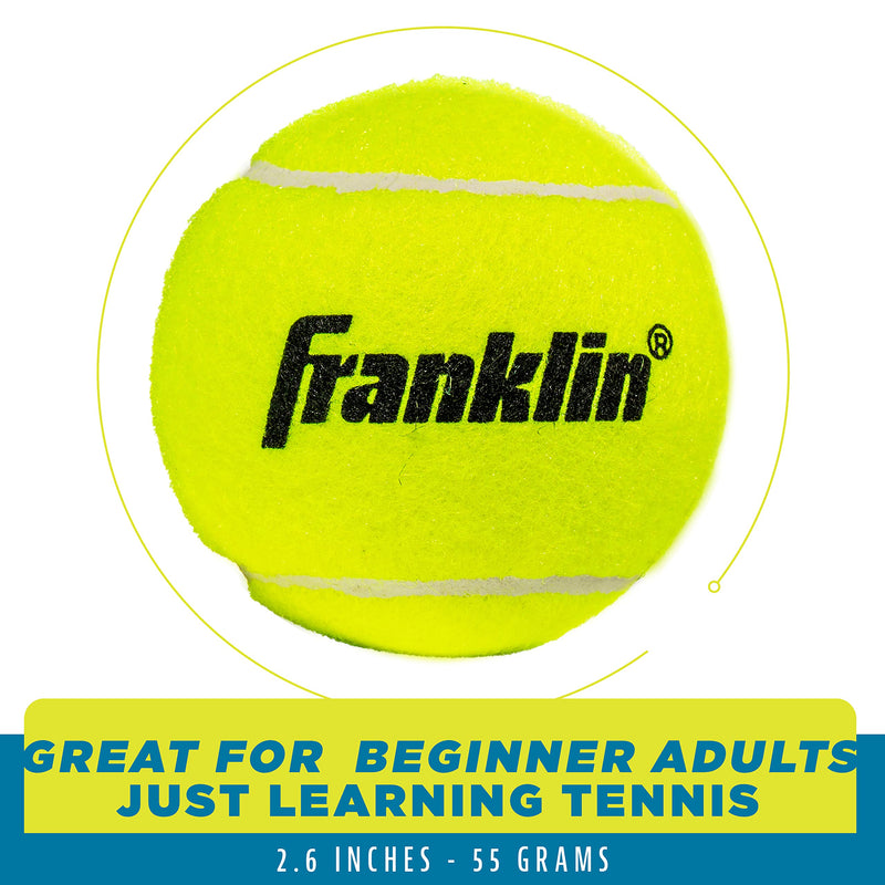 Franklin Sports Practice Tennis Balls - Official Size Low Pressure Tennis Balls - Great for Training + Practice - 3 Pack Can of Low Bounce All Court Surface Tennis Balls - BeesActive Australia