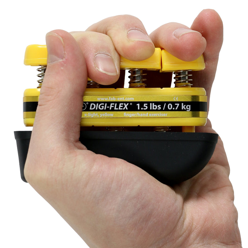 Cando 10-0740 Hand exerciser - finger grip strengthener Digi-Flex, yellow (very light), 1.5lbs - BeesActive Australia