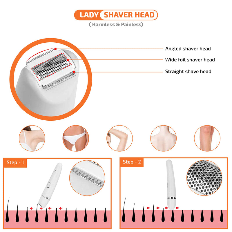 Electric Lady Shaver , 7 in 1, Women Cordless Rechargeable Razor , Ladies Multifunction Wet and Dry Epilator - BeesActive Australia