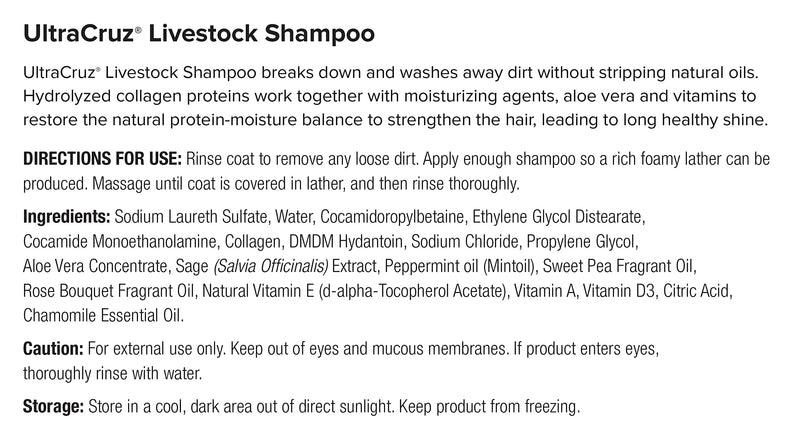 UltraCruz Livestock Shampoo, 16 oz - BeesActive Australia
