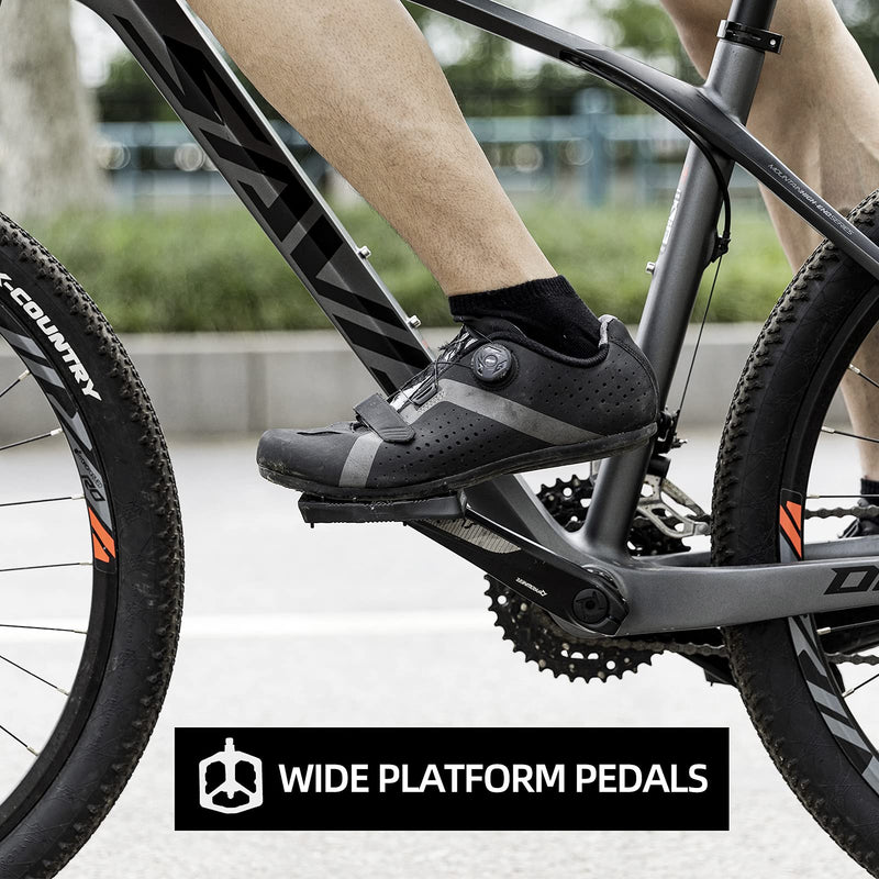 ROCKBROS Mountain Bike Pedals Flat MTB Pedals Nylon Fiber Bicycle Platform Pedals for Road Mountain BMX MTB Bikes black - BeesActive Australia