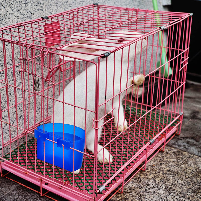 30 Pcs Cage Cups Bird Feeders Chicken Water Feeder Bunny Food Bowl Plastic Seed Bowl Hanging Chicken Feeding Watering Dish Feeders, Bird Cage Feeding Cups for Parrot Parakeet Pet Poultry Pigeon, Blue - BeesActive Australia