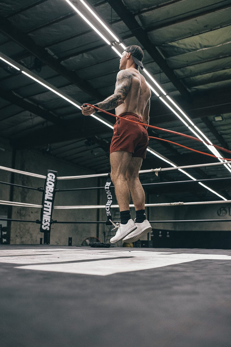 EliteSRS, Muay Thai 2.0 Weighted Jump Rope - Heavy 1.5lb PVC Drag Rope Matte Black - 10FT - BeesActive Australia