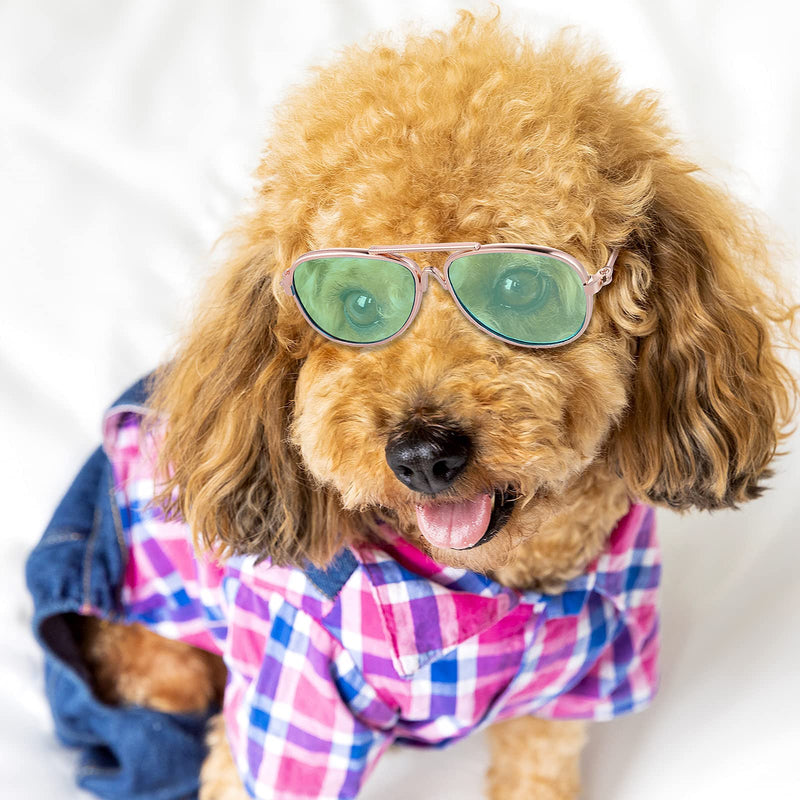 Molain Cat Sunglasses- Pet Puppy UV Protection Sunglasses Dolls Sun Glasses, Small Dog Cosplay Photo Props Cute Sunglasses 4Pcs- Aviator Sunglasses - BeesActive Australia