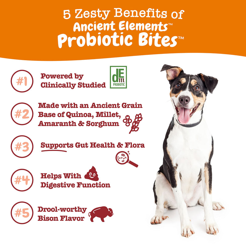 Ancient Elements Allergy & Immune Bites for Dogs - Omega 3 Wild Alaskan Salmon Fish Oil + Ancient Elements Probiotics for Dogs - Chewable Dog Probiotic Supplement - BeesActive Australia