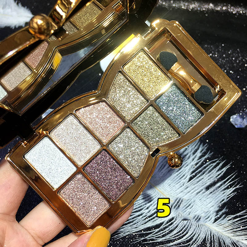 Bernecy Glitter Eyeshadow Palette,10 Colors Sparkle Shimmer Eye Shadow Highly Pigmented Long Lasting Makeup Set Gold (Type 5), Small Type 5 - BeesActive Australia