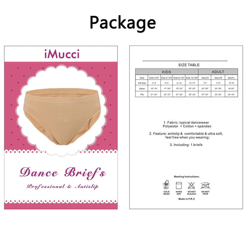 iMucci Professional Girl Ballet Dance Briefs Women - Beige Velvet Cotton Mid Rise Waist Panty Gymnastics Underpants… Briefs 1pc Small - BeesActive Australia