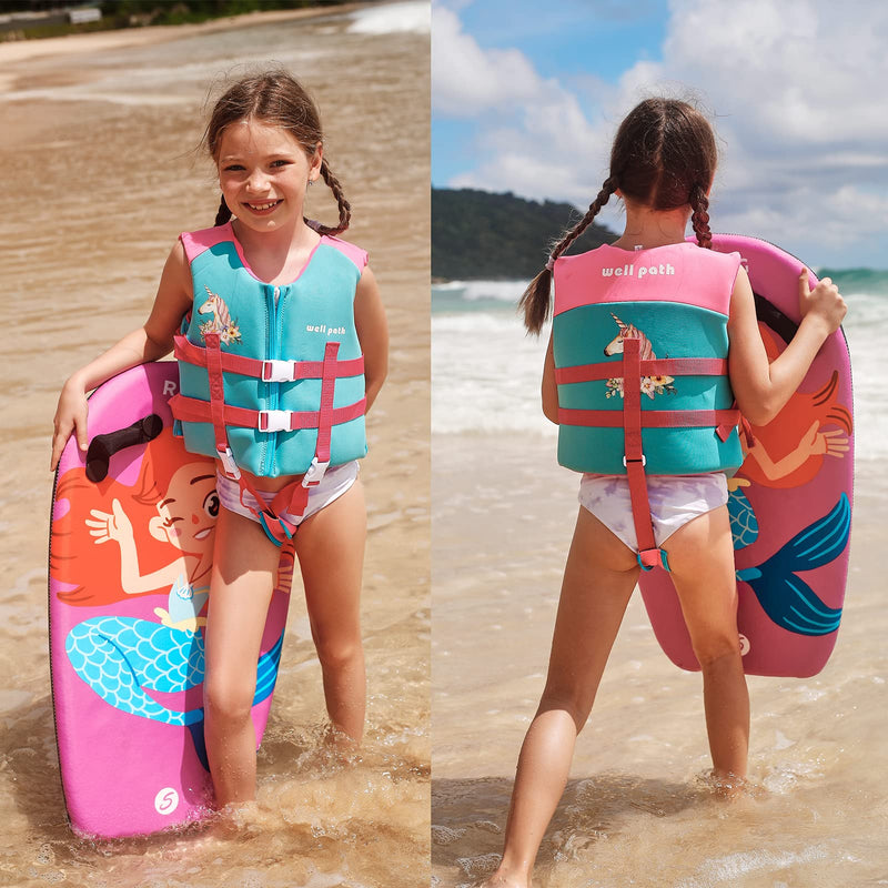 Kids Swim Vest- Swimming Vest for Child with Adjustable Safety Strap , Suitable for Age 1-9 Years Pink S/(1-3 Years) - BeesActive Australia