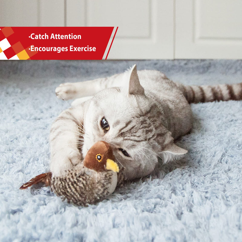 Gigwi Interactive Cat Toys Animal Sound Interactive Squeaking Cat Toys Melody Chaser & Toys for Cats to Play Alone,Play and Squeak Kitten Toy for Boredom Bird - BeesActive Australia