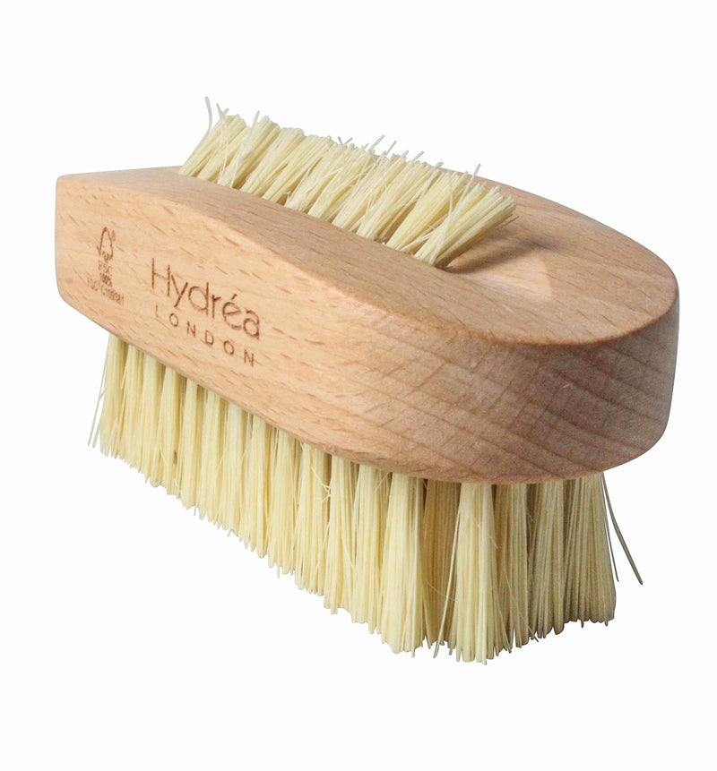 Hydrea London Dual-Sided Nail Brush w/Cactus Bristles & Beechwood Hard Strength - BeesActive Australia