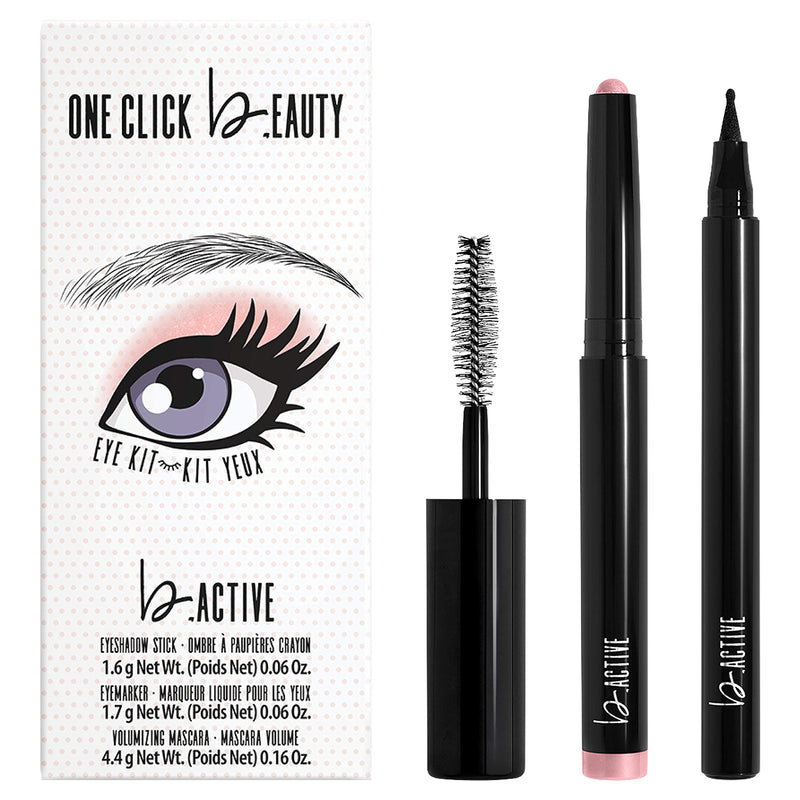 One Click Beauty b.Active 3-Piece Eye Kit, Longwear Makeup, The Mauves - BeesActive Australia