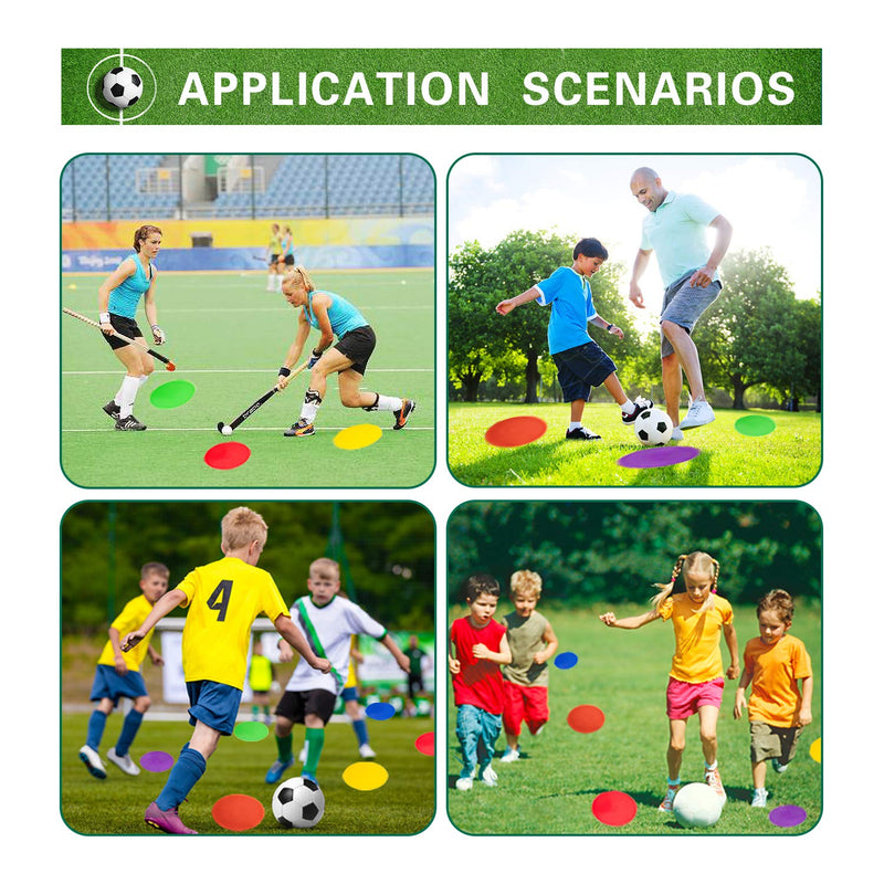 9 inch Numbered Spot Markers Floor Dots Flat Cones Poly Spots Non Slip Rubber Agility Markers for Kids Soccer Football, Basketball Training Markers, Dance Practice and Drills with Flat Cones Points 9inch 6-10 - BeesActive Australia