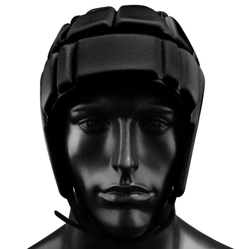 EliteTek Soft Padded Helmet Headgear Protection: 7on7 Tournaments, Flag Football, Team Sports, Training, Rugby, Lacrosse, Soccer, Practice & Epilepsy FITS Youth & Adult! (Black, Small) - BeesActive Australia