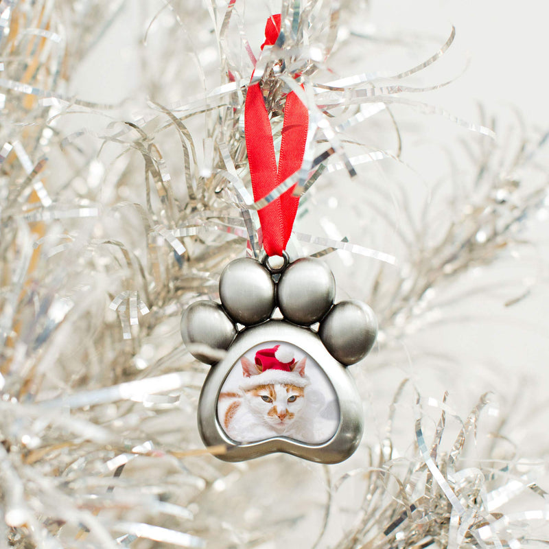 Pearhead Pet Holiday Ornament, Pet Owner Christmas Keepsake, Holiday Paw Print Ornament, Dog or Cat Photo Frame Christmas Ornament Pawprint Picture Ornament - BeesActive Australia