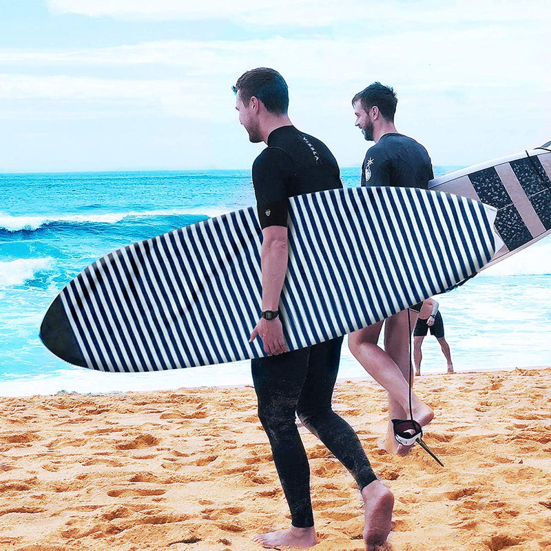 UCEDER Pool spa Part Lightweight Board Bag Surfboard Sock Cover Great for Local Trips to The Beach£¨6'0''~9'6'' Black and White 6'0" - BeesActive Australia