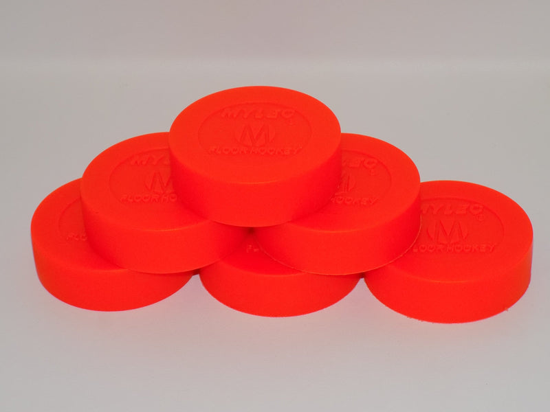 [AUSTRALIA] - Mylec Floor Hockey Puck, Orange (Pack of 6) 