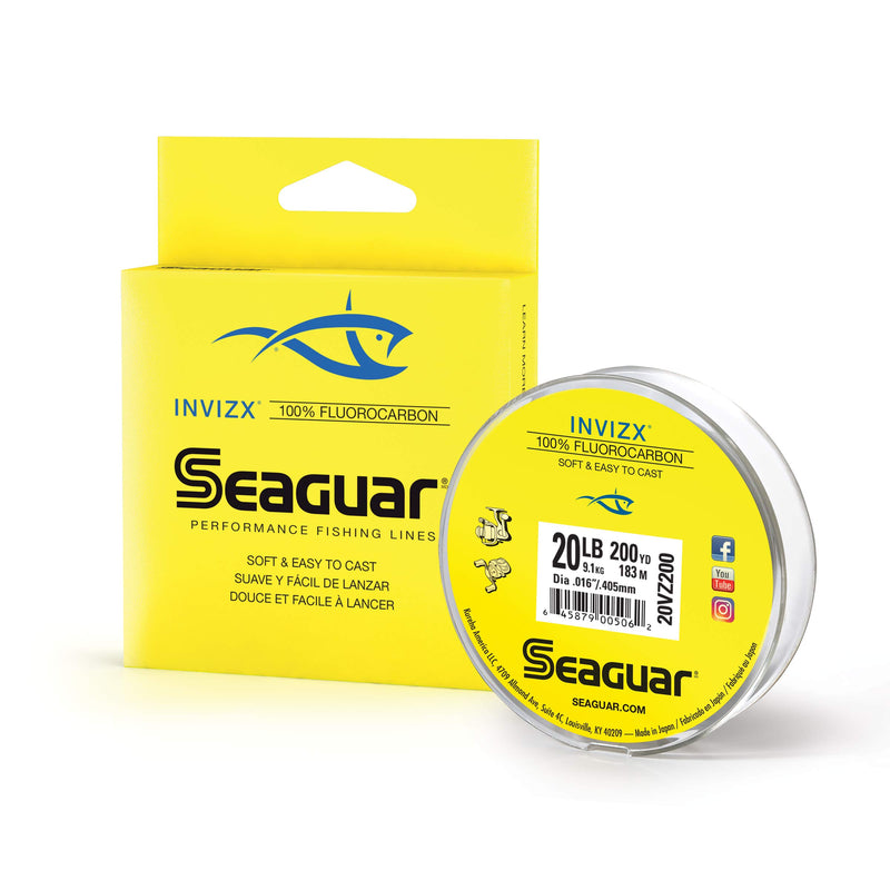 [AUSTRALIA] - Seaguar Invizx 100% Fluorocarbon 200 Yard Fishing Line (20-Pound) 