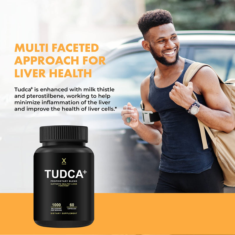 HUMANX TUDCA+ 1000mg (Tauroursodeoxycholic Acid) - USA Third Party Tested - Liver Health Aid for Detox and Cleanse - Vegan, Non GMO - Easy to Swallow Capsules - Tudca Bile Salt Supplement Powder - BeesActive Australia