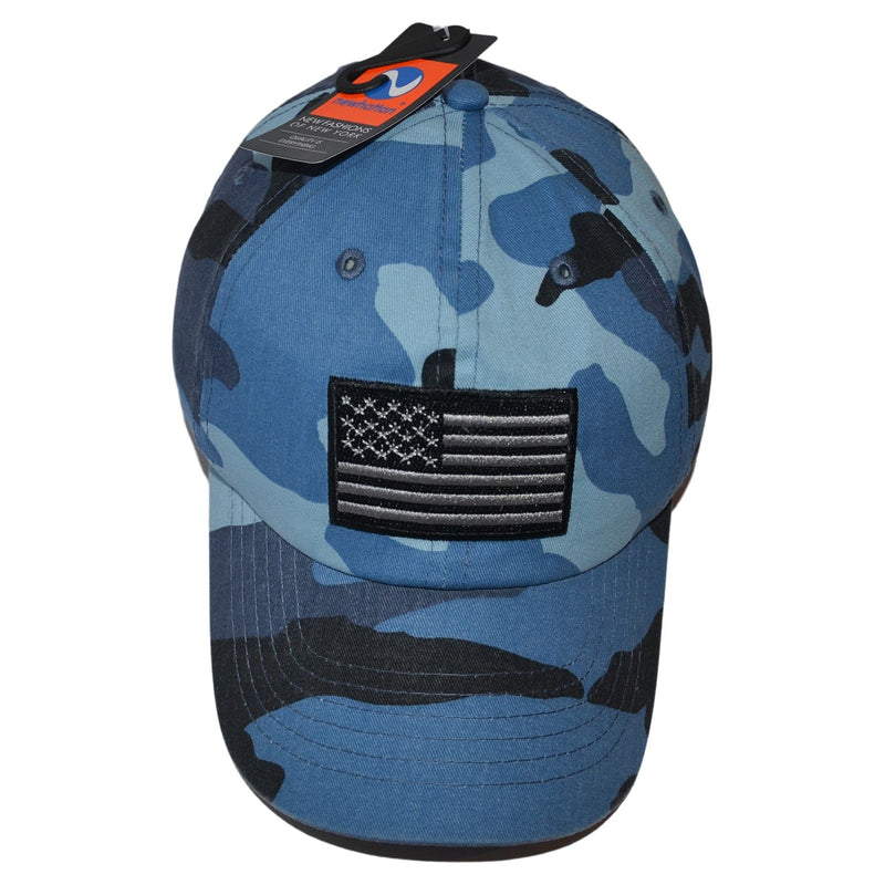 Newhattan American Flag Hat Camo Patriotic Hats USA Military Baseball Cap Unisex One Size Blue Sky Camo - BeesActive Australia