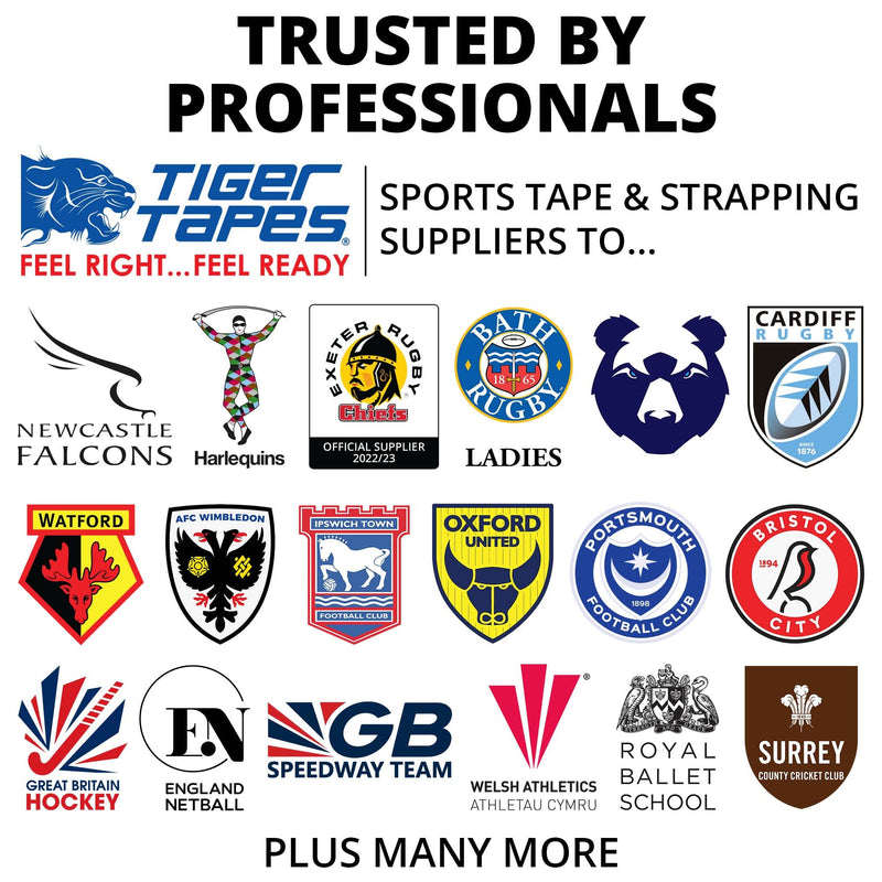 TIGER TAPES - 6 Rolls of Tearable Elastic Adhesive Bandage | 5cm x 6.9m – Easy Tear EAB Tape for Wrist, Knee, Ankle & Ear Strapping - Lightweight & Breathable Adhesion - Used for Prevention, Injuries, Rugby Players, Goalkeepers, Football, Weightlifting... - BeesActive Australia